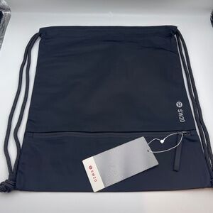 BNWT RARE LULULEMON Black Seawheeze SW20 Cinch Sack Drawstring Tote Backpack Bag